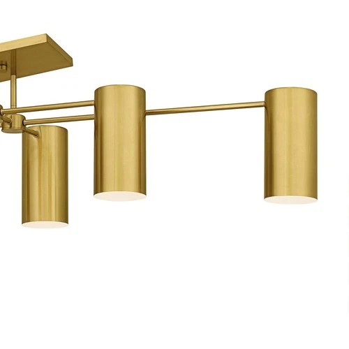 Brushed Gold  Semi-Flush Mount from the Foreland Collection - Picture 5 of 5