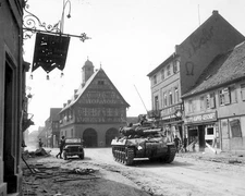 Hellcat and Troops of the 3rd Army World War II WWII WW2 8x10 Photo 901c