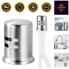 Elegant Brushed Nickel Dishwasher Air Gap Cover - Solid Brass Construction