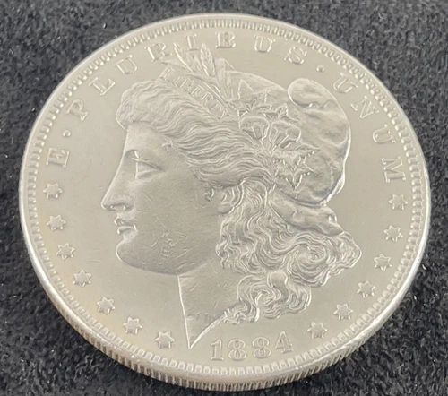 1884 MORGAN SILVER DOLLAR, BU, STUNNER, 90% SILVER, GREAT DETAIL, COLLECT, 0137