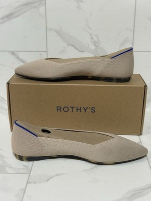 Rothy's The Point  Ballet ECRU Flats Shoes Size 8  Comfort  Brand New!  152-002