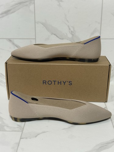 Rothy's The Point  Ballet ECRU Flats Shoes Size 8  Comfort  Brand New!  152-002