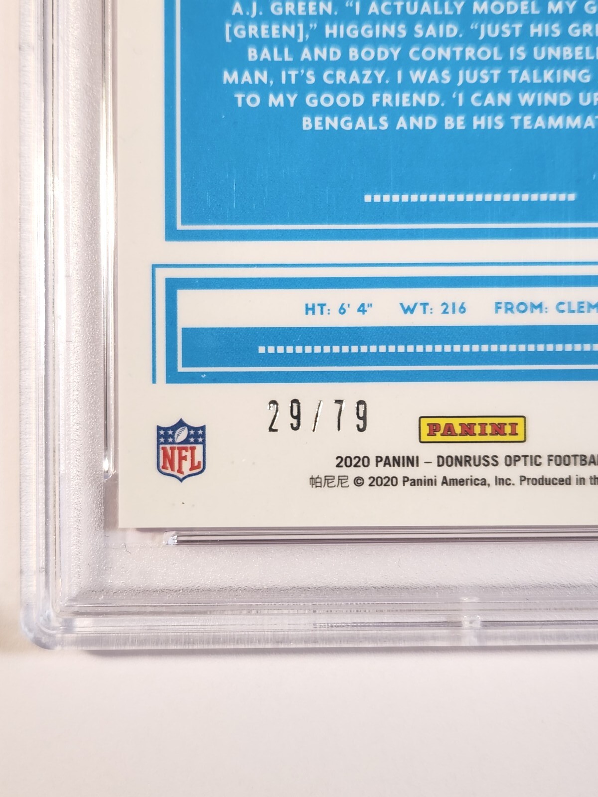 2020 PANINI OPTIC TEE HIGGINS /79 ROOKIE #160 PINK VELOCITY PRIZM PSA 10 NICE! view 4