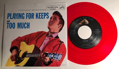 #ad Elvis Presley Too Much amp; Playing For Keeps Red 45 w PS Mint $25.00