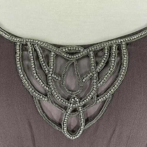Stella McCartney M 40 Brown Slip Dress Crystal NWD Y2K does 20s VTG Gatsby $1295 - Picture 8 of 15