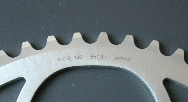 Nos Suntour magnífico pro Sprocket chainring 130 mm 53t dientes cadenas hoja Nos Suntour magnífico pro Sprocket chainring 130 mm 53t dientes cadenas hoja