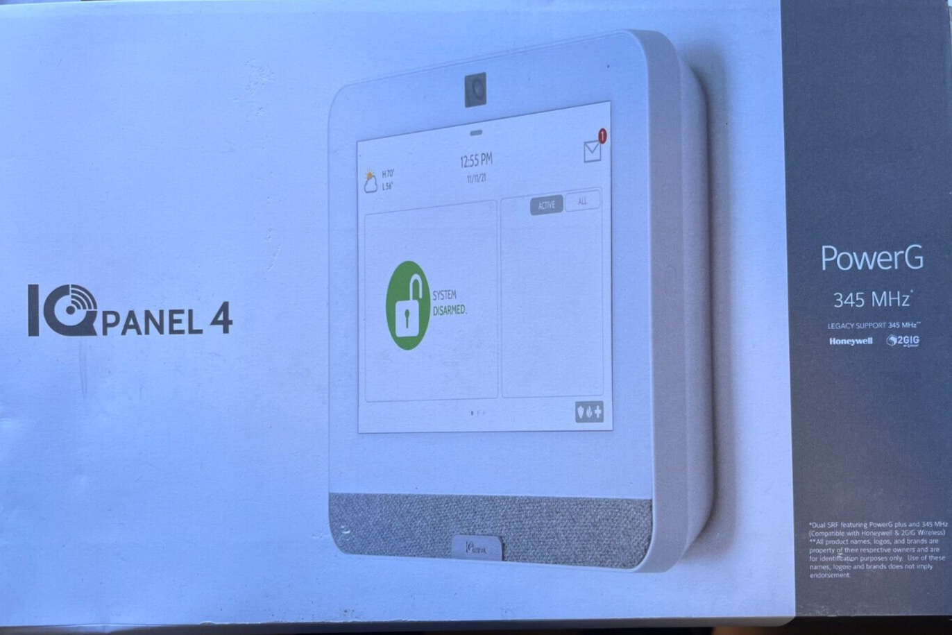 QOLSYS iQ4 iQP4003 WIRELESS ALARM SYSTEM PowerG LTE 2GIG HONEYWELL 345 MHz VZN