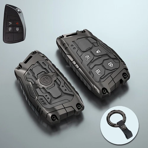 Metal Car Key/Fob Case Cover/Keychain Ring For Buick/Chevy GMC 4/5/6/7 Button - Foto 14 di 21