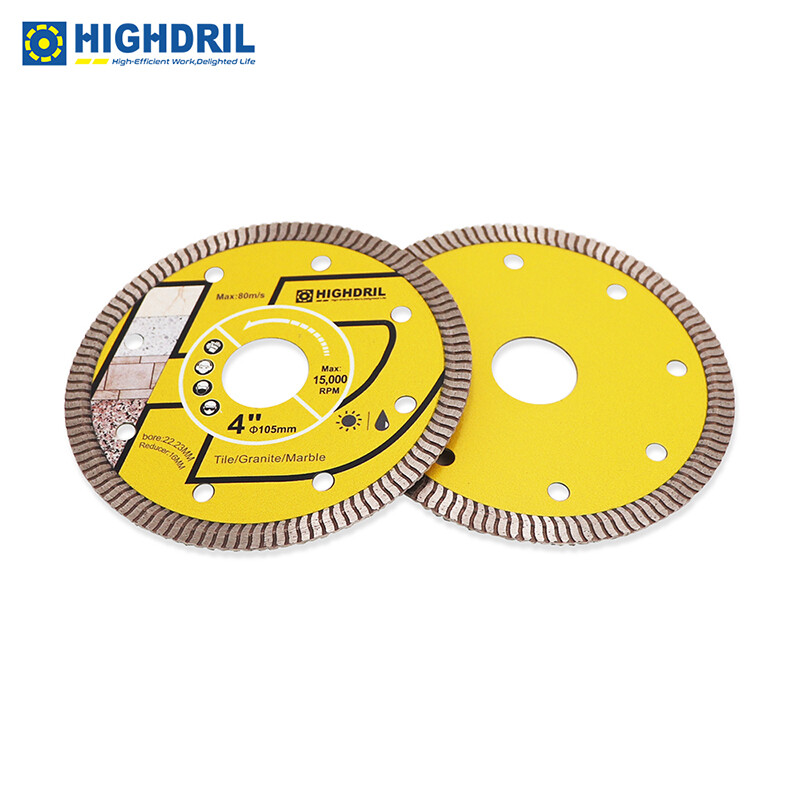 2pcs 4" Turbo Diamond Saw Blade Porcelain Granite Tile Granite Cutting Disc