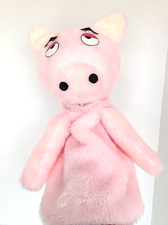 Vtg One Way Street Pig Puppet Plush Large Half Body Christian Ministry 1984