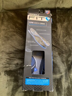 Sof Sole Fit Low Arch 2.8 cm Height Insoles Women's 7-8 NWT