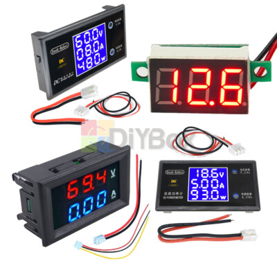 DC 50V/0-100V 5A/10A Digital LCD Voltage Current Power Meter Voltmeter Ammeter