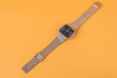 Seiko 7820-5030 Steal Case 27x32mm Blue Dial Mens Quartz Watch | eBay