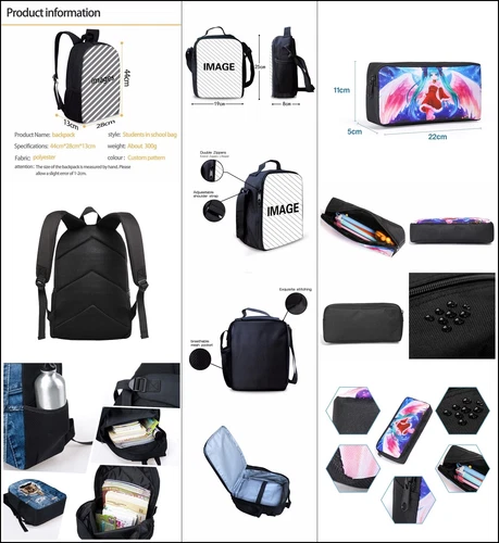 Roblox Game Backpack School Rucksack Shoulder Bag Lunch Bag Pencil Kids Gift new - Picture 3 of 50