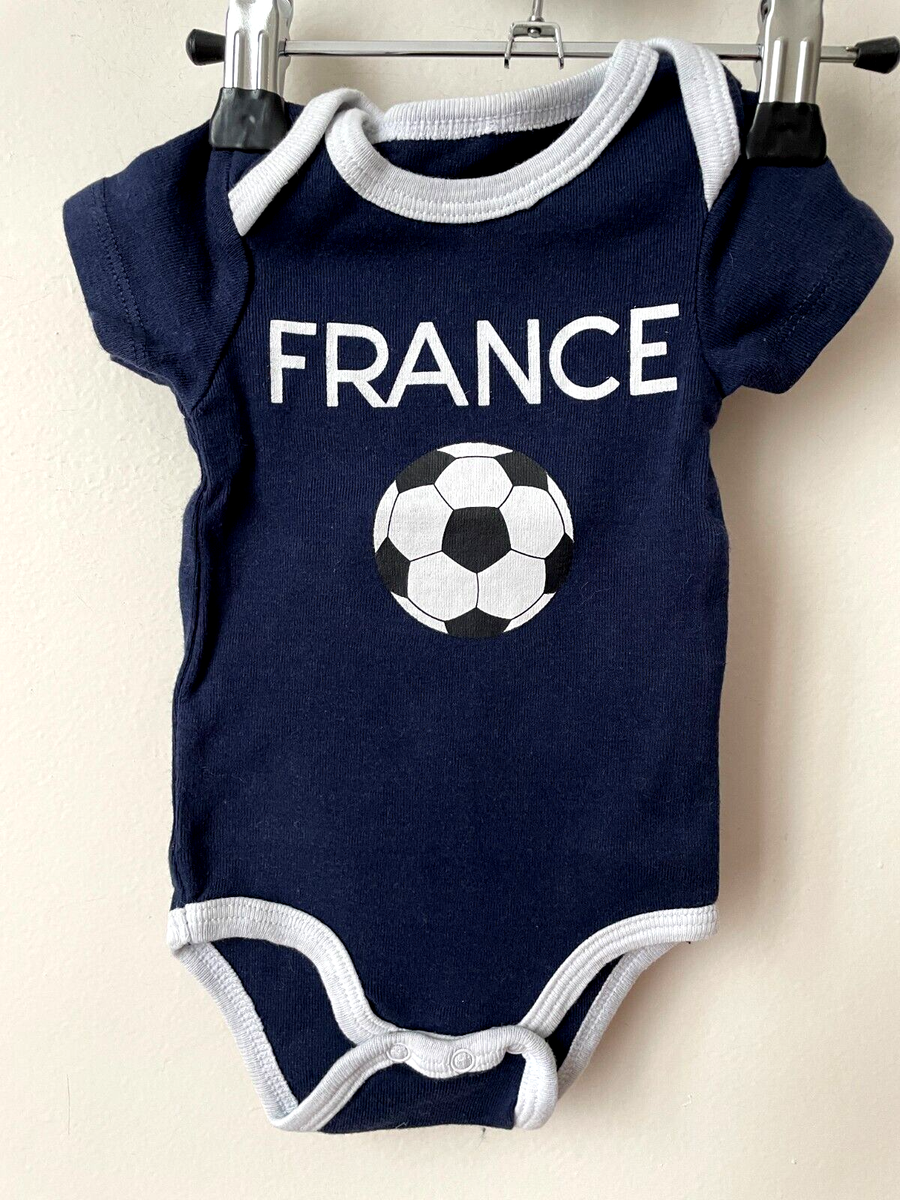 Body Bébé Garçon 3 Mois Kiabi Bleu Marine Coton France Foot - Neuf Sans étiquette