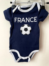 Body Bébé Garçon 3 Mois France Foot Super Chouette NEUF Bleu Marine Coton !