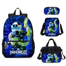 Ninjago Movie Jay Kids Large School Backpacks Cooler Lunch Box Pen Case Set Lot