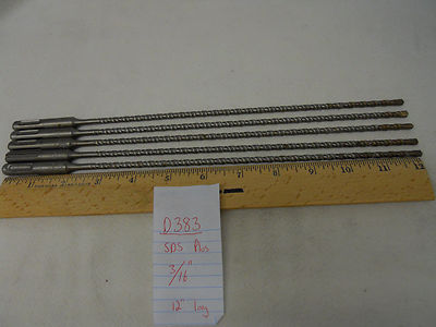 5 NEW BOSCH ANSI SDS PLUS CARBIDE TIPPED 3/16'' X 12'' DRILL BIT. GERMAN {D383}