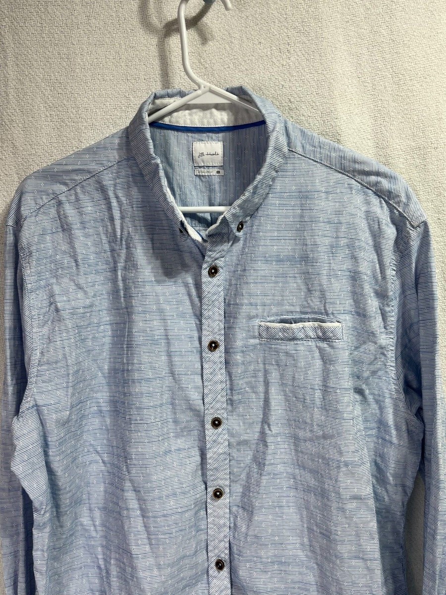 JB Holt Athletic Fit XL Mens Light Blue Long Sleeve Shirt View 2