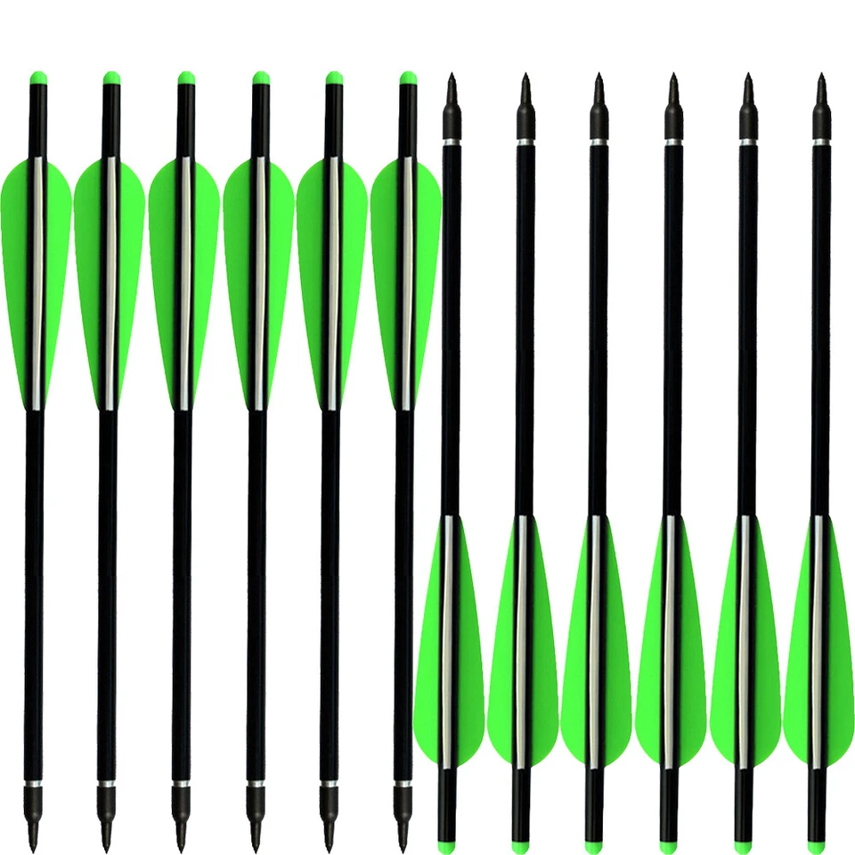Болты для арбалета 16/18/20/22 дюйма алюминиевая стрела 125 гран широкая головка охотничьи 6/12 шт. - Изображение 4 из 4