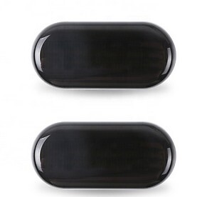 Seitenblinker Schwarz Oval Links+Rechts Set Eintragungsfrei Passend für Seat Ibiza (ab 93-) für Cordoba (93-08) für Alhambra (96-05) für Toledo (91-99) für Leon (91-99) für Altea (ab 04