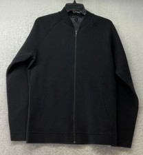 Ryu Ethos Bomber Jacket Womens Size S/p V Black Full Zip Long Sleeves Pockets