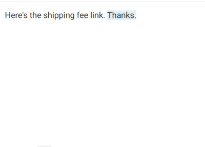 Here's the shipping link. Thanks.