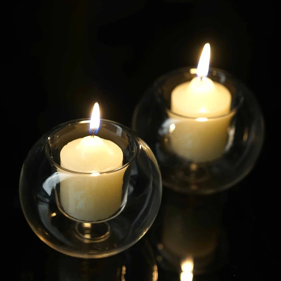 透明玻璃球形有源烛台婚礼收藏中心装饰品装饰 — 第 4/4 张图片