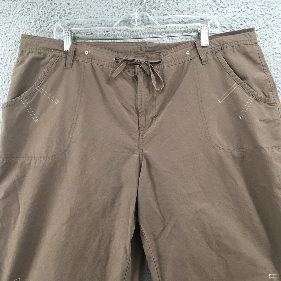 Columbia Skimmer Shorts Womens 1X (actual 40x17.5) Brown Cotton Blend High Rise - Image 2 of 4