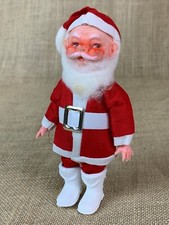 Vintage MCM 6" CELLULOID FACE Santa Claus Rare White Belt