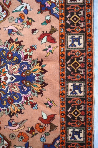 4'5x6'7 ft One of a Kind Afghan Vintage Heriz Rug- Handmade Serapi Rug- Area Rug - Picture 7 of 14