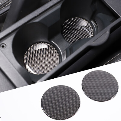 Carbon Fiber Center Cup Holder Slot Trim Pad For Mitsubishi ECLIPSE 2006-2011