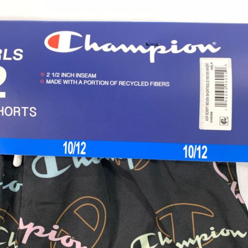 Champion Girls' 10 / 12 Shorts 2 Pack Active Bottom Size 10/12 Multicolor Blue - Picture 4 of 7
