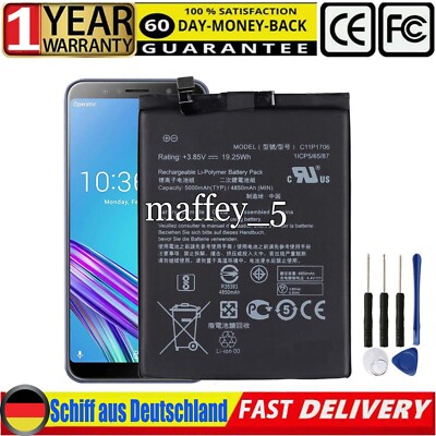 Akku für ASUS ZenFone Max Pro M1 M1 Dual SIM M2 M2 ZB631KL M2 ZB630KL C11P1706