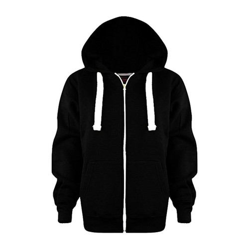 Kids Boys Girls Solid Long Sleeve Zip Up Hoodie Sweatshirt Zip Jackets Top Coat - Picture 13 of 15