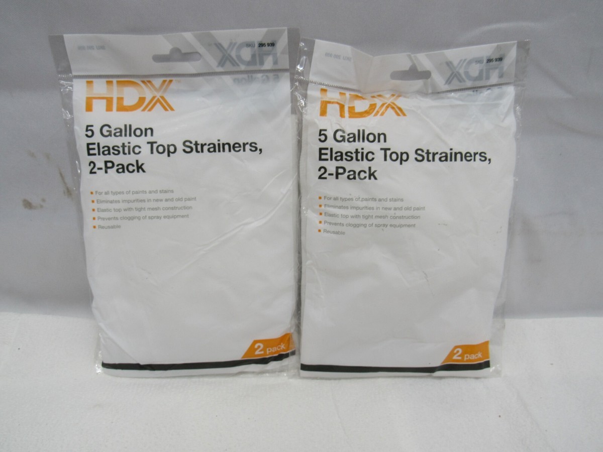 Lot of 2 HDX 5 Gallon Elastic Top Paint Strainers 2-Pack 11573/HDX