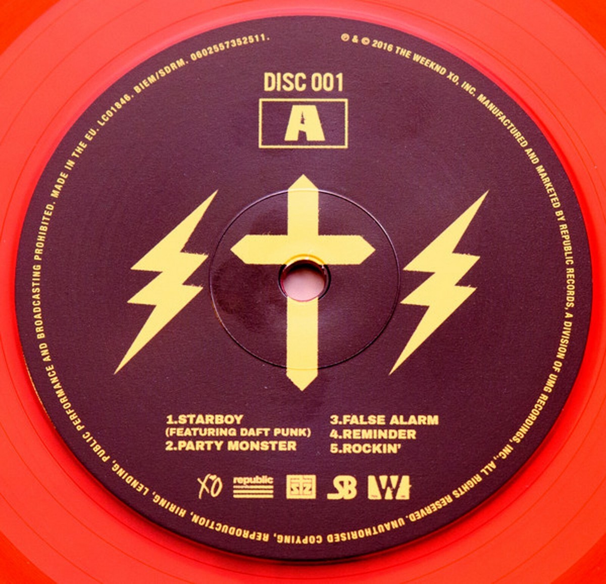 WEEKND LP x 2 Starboy TRANSLUCENT RED VINYL Gatefold Sleeve NEW