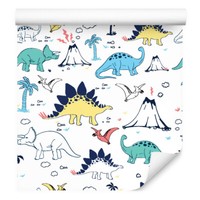 10M Vlies Tapeten Rollen Kinderzimmer Dinosaurier Wolken Palmen Vulkane Xxl 1578