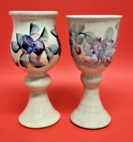Lord & Lady Handmade & Painted Pottery Goblet Set Renaissance Style Medieval EUC - Picture 3 of 8