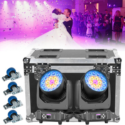 19x15W LED Zoom Moving Head Stage Light RGBW DMX Beam Lighting DJ Disco Bar IP20