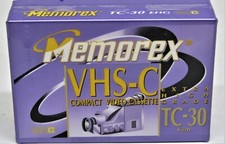 Memorex TC-30 VHS-C EHG Single Tape - New, sealed.