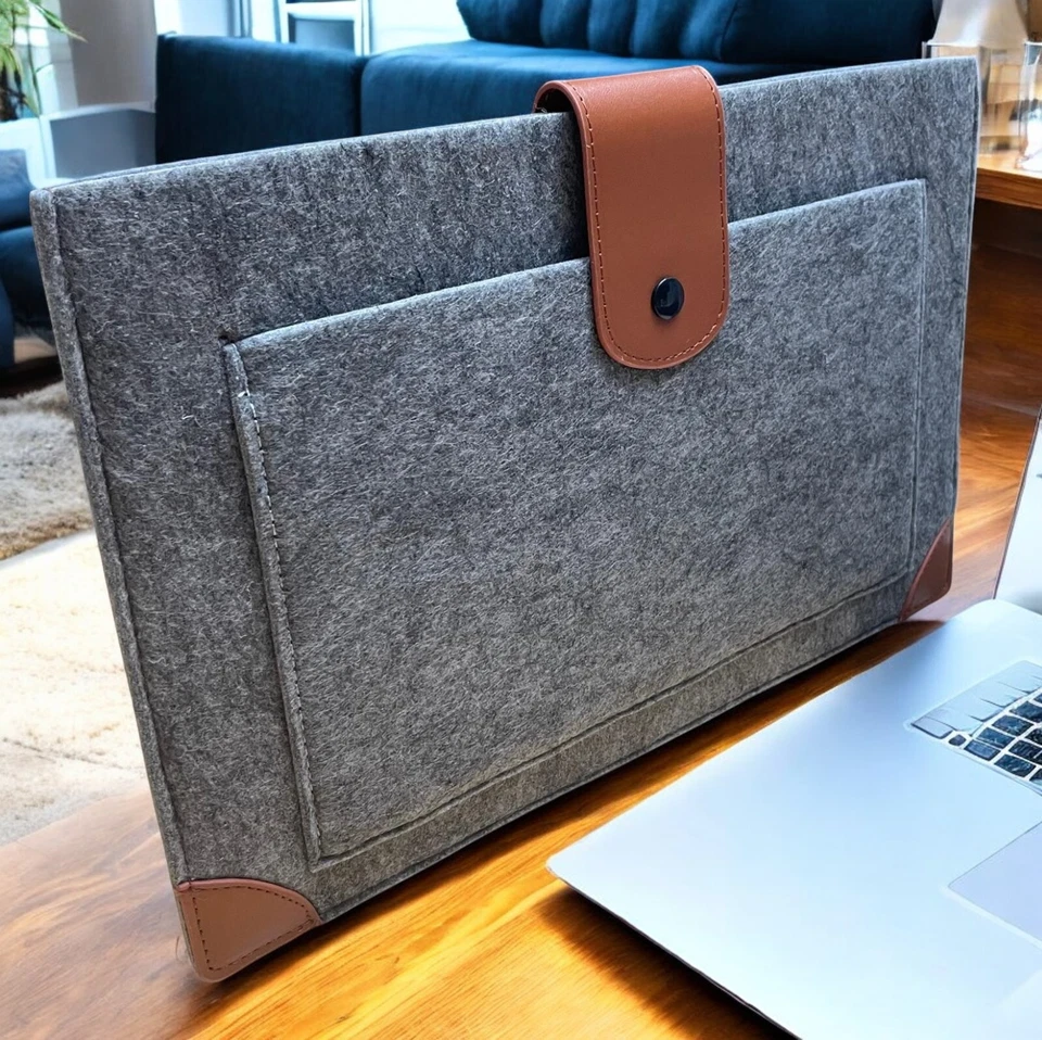 Felt Sleeve Case Bag For Tablet iPad Notebook Chromebook Samsung Tablet Cover - Image 3 of 4