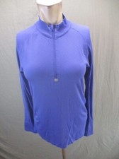 Champion Duo Dry Size M Womens Blue 1/2 Zip Stand Collar Athletic Pullover 450