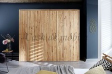 Massivholz Falttüren-schrank 4türig rustikale Wildeiche geölt NEU Kleiderschrank