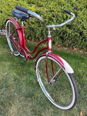 Vintage Schwinn CO-ED Women's Single Speed Cruiser Red 1960 26in