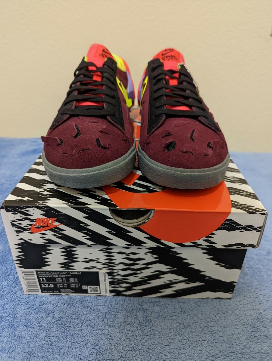 ACRONYM x Nike Blazer Low Night Maroon DN2067-600 size 11  display picture 1
