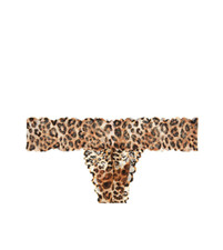 Victoria's Secret PINK Allover Floral Lace Thong Panty Leopard