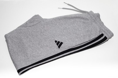 Adidas Jogginghose hellgrau Gr. M/TALL Langgröße 3-Streifen French Terry JE6346
