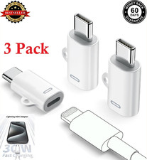 USB C to Lightning Adapter 3 Pack Mfi Certified Lightning Female to USB C