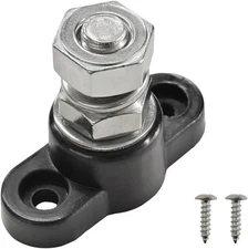 3/8" Battery Power Junction Block Stud Stainless Steel Post, 12V DC M10 Single S